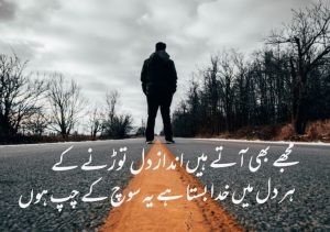 sad poetry about broken heart in urdu 2 lines