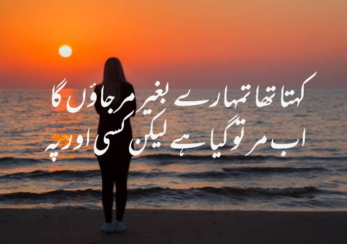 sad poetry bewafa 2 lines in Urdu