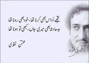 Mohsin Naqvi sad Poetry in Urdu